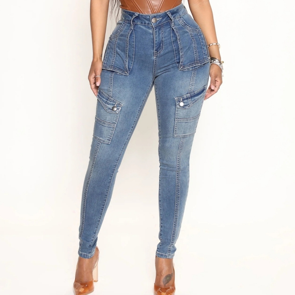 New! Cargo Skinny Stretchy Jeans Size 9-15